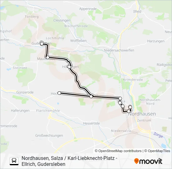 Автобус D: карта маршрута