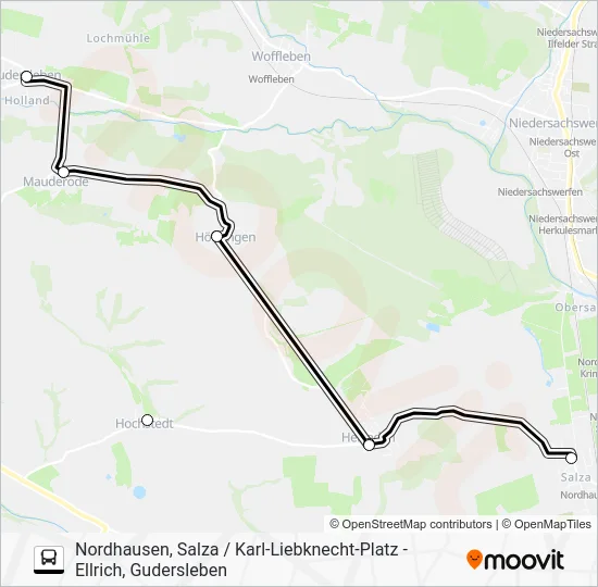 Автобус D: карта маршрута