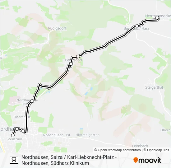 Автобус E: карта маршрута