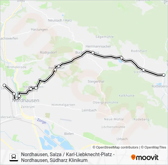 Автобус E: карта маршрута