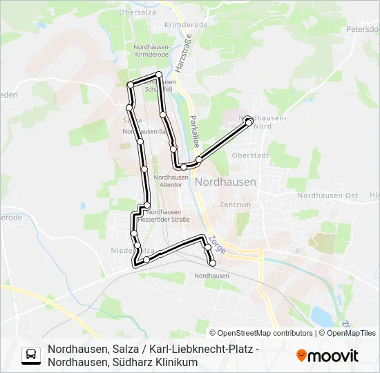 Автобус E: карта маршрута