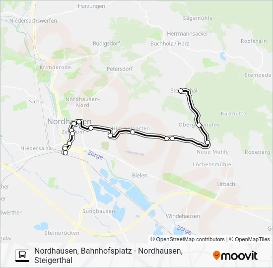 Автобус F: карта маршрута