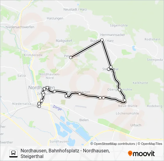 Автобус F: карта маршрута