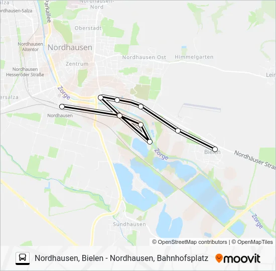 Автобус K: карта маршрута