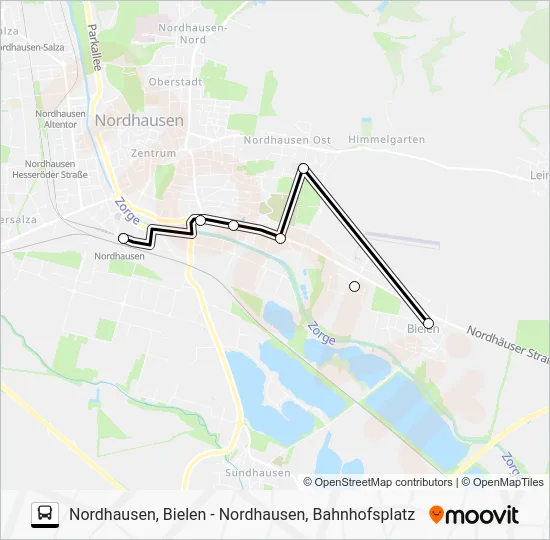 Автобус K: карта маршрута