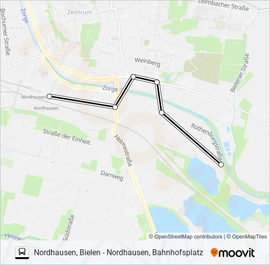 Автобус K: карта маршрута