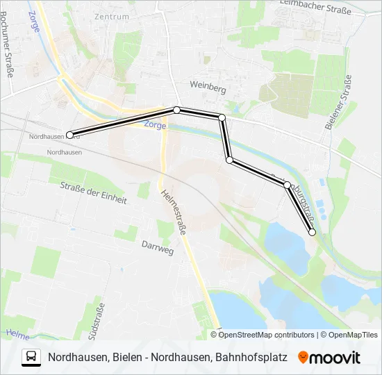 Автобус K: карта маршрута