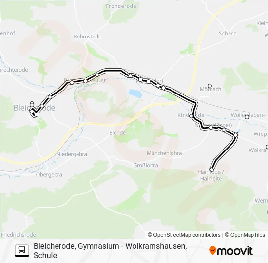 Автобус 293: карта маршрута