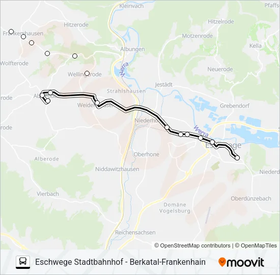 222 Bus Line Map