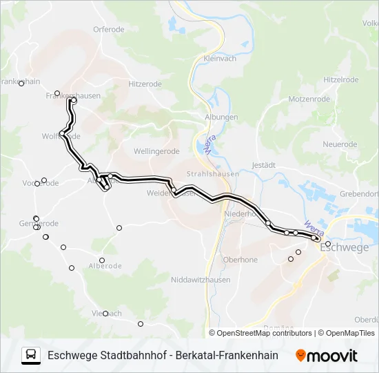 222 Bus Line Map