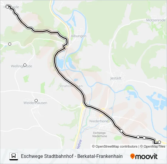 Автобус 222: карта маршрута