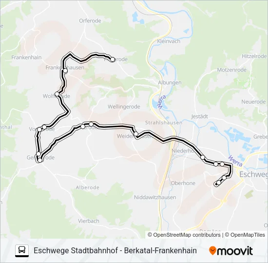 222 Bus Line Map