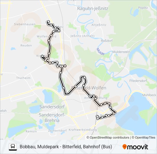 Buslinie 405 Karte