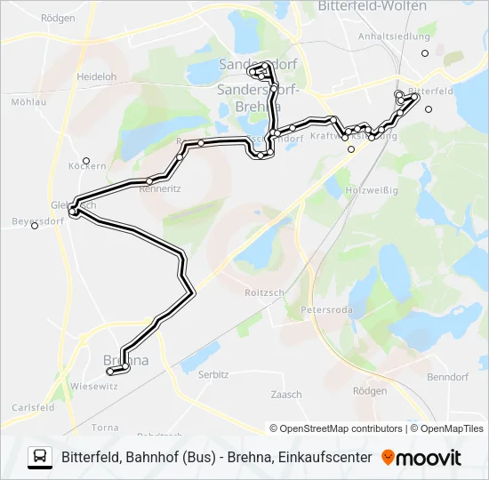 433 Bus Line Map