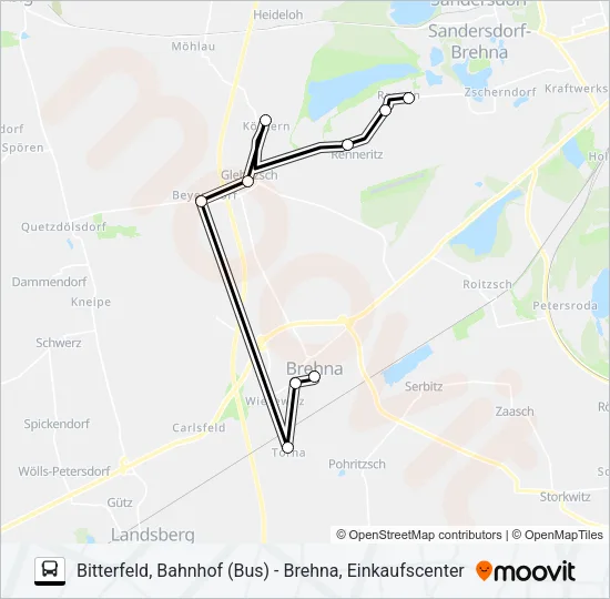 433 Bus Line Map