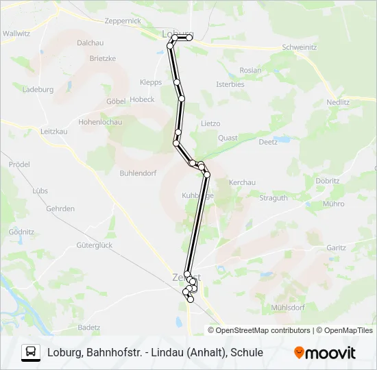 452 Bus Line Map