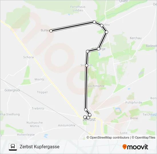 Автобус 452: карта маршрута