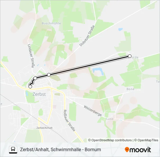 455 Bus Line Map