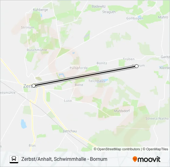 455 Bus Line Map