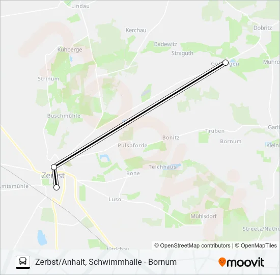 455 Bus Line Map