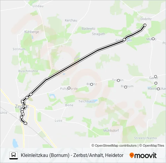 455 Bus Line Map