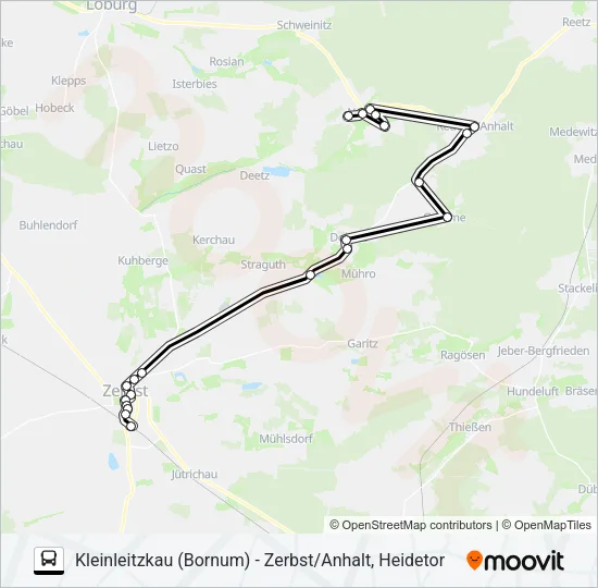 455 Bus Line Map