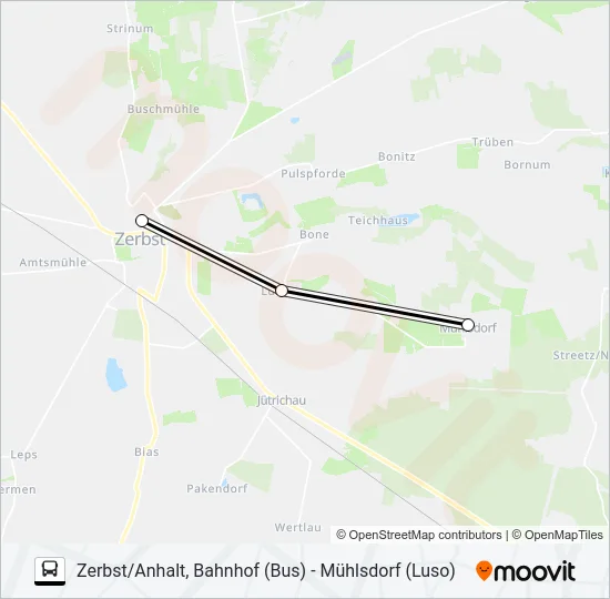 456 Bus Line Map