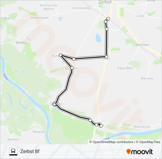 457 Bus Line Map