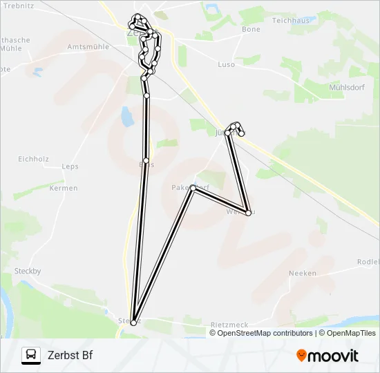 458 Bus Line Map