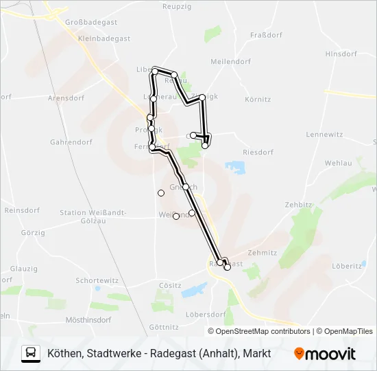 485 Bus Line Map