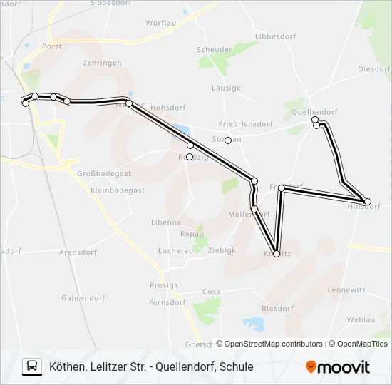 487 Bus Line Map
