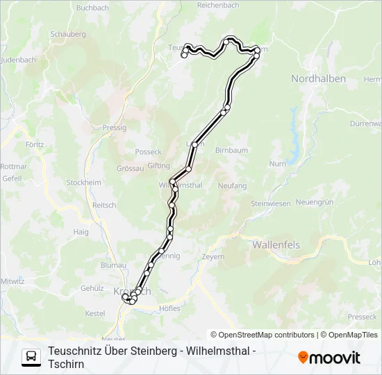 1608 Bus Line Map