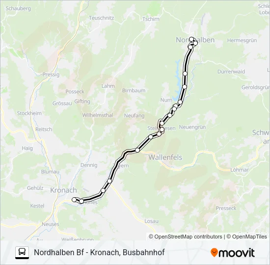 1609 Bus Line Map