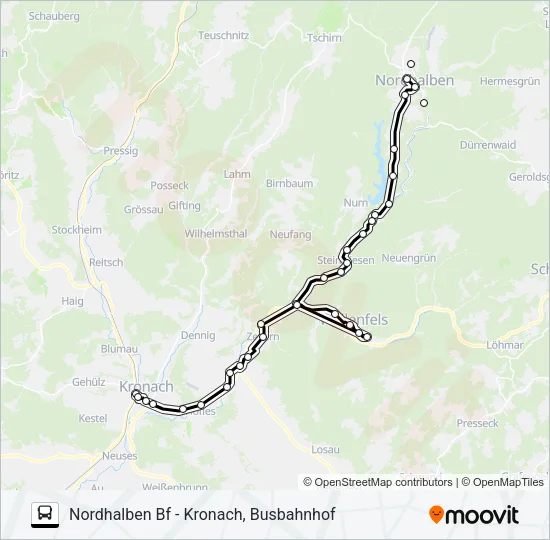 1609 Bus Line Map