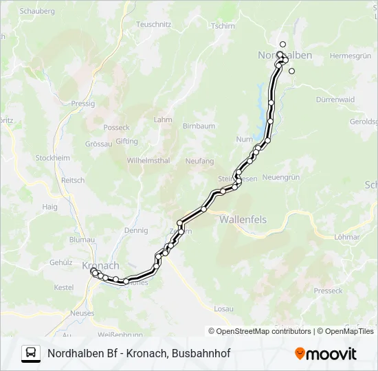 1609 Bus Line Map