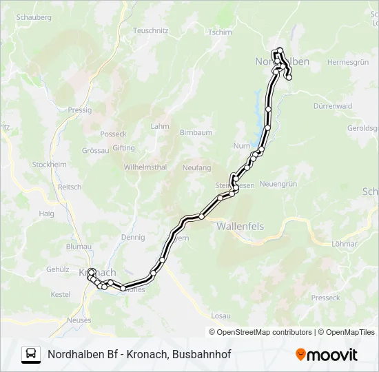 1609 Bus Line Map
