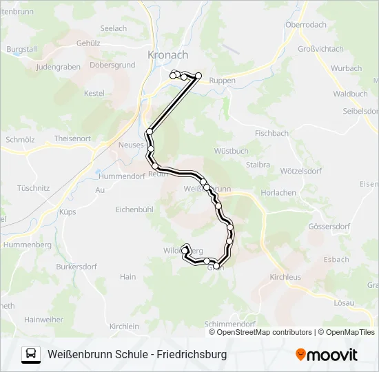 1632 Bus Line Map