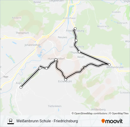 1632 Bus Line Map