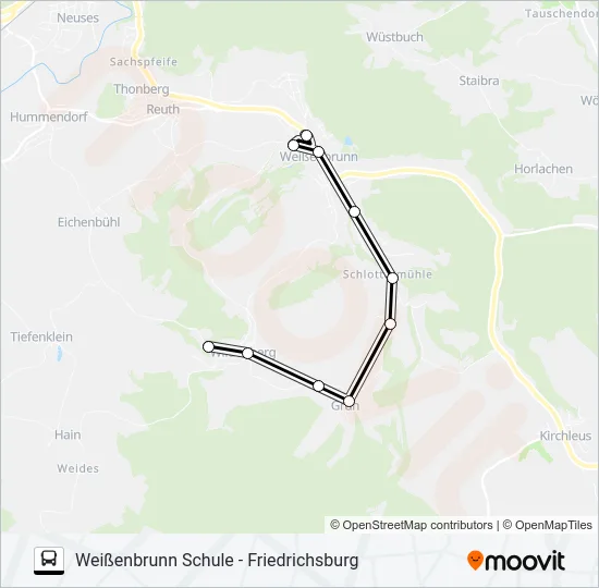 1632 Bus Line Map