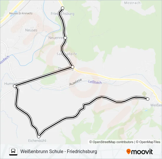 1632 Bus Line Map