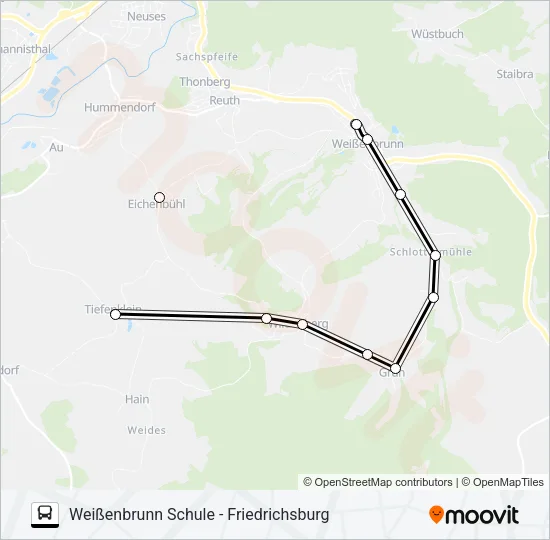 1632 Bus Line Map
