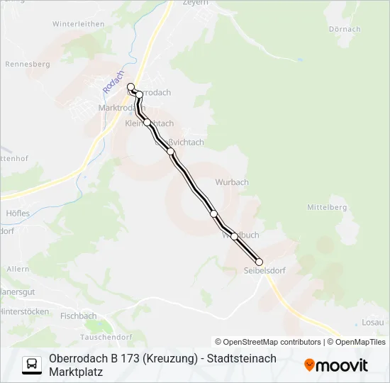 1692 Bus Line Map