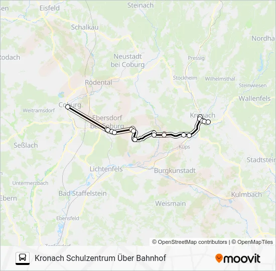 Автобус 1454: карта маршрута