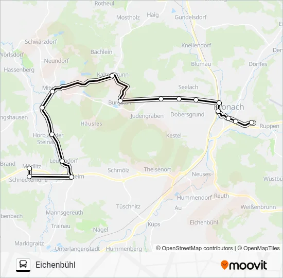 Автобус 1454: карта маршрута