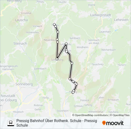 1606 Bus Line Map