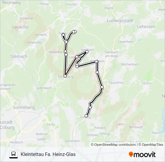 1606 Bus Line Map