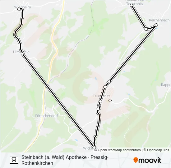 1607 Bus Line Map
