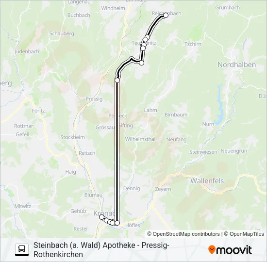 1607 Bus Line Map