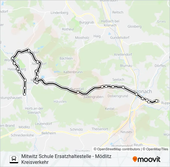 1641 Bus Line Map