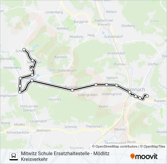1641 Bus Line Map